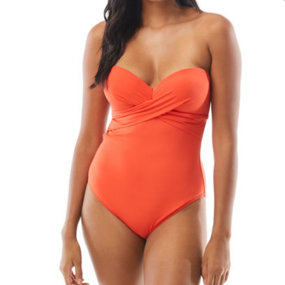 kate Spade New York Bandeau One-Piece 
Swimsuit